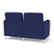 Lesro Siena Lounge Reception 2 Seat Tandem Seating, Brushed Steel, OH Cobalt Upholstery SN2103 - alternate 2